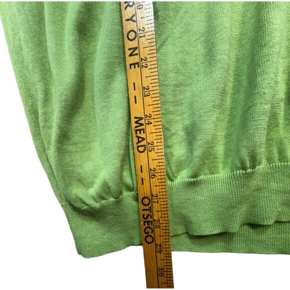 Kenneth Roberts Platinum Sleeveless Sweater Vest M Green Silk Blend - Picture 3 of 10
